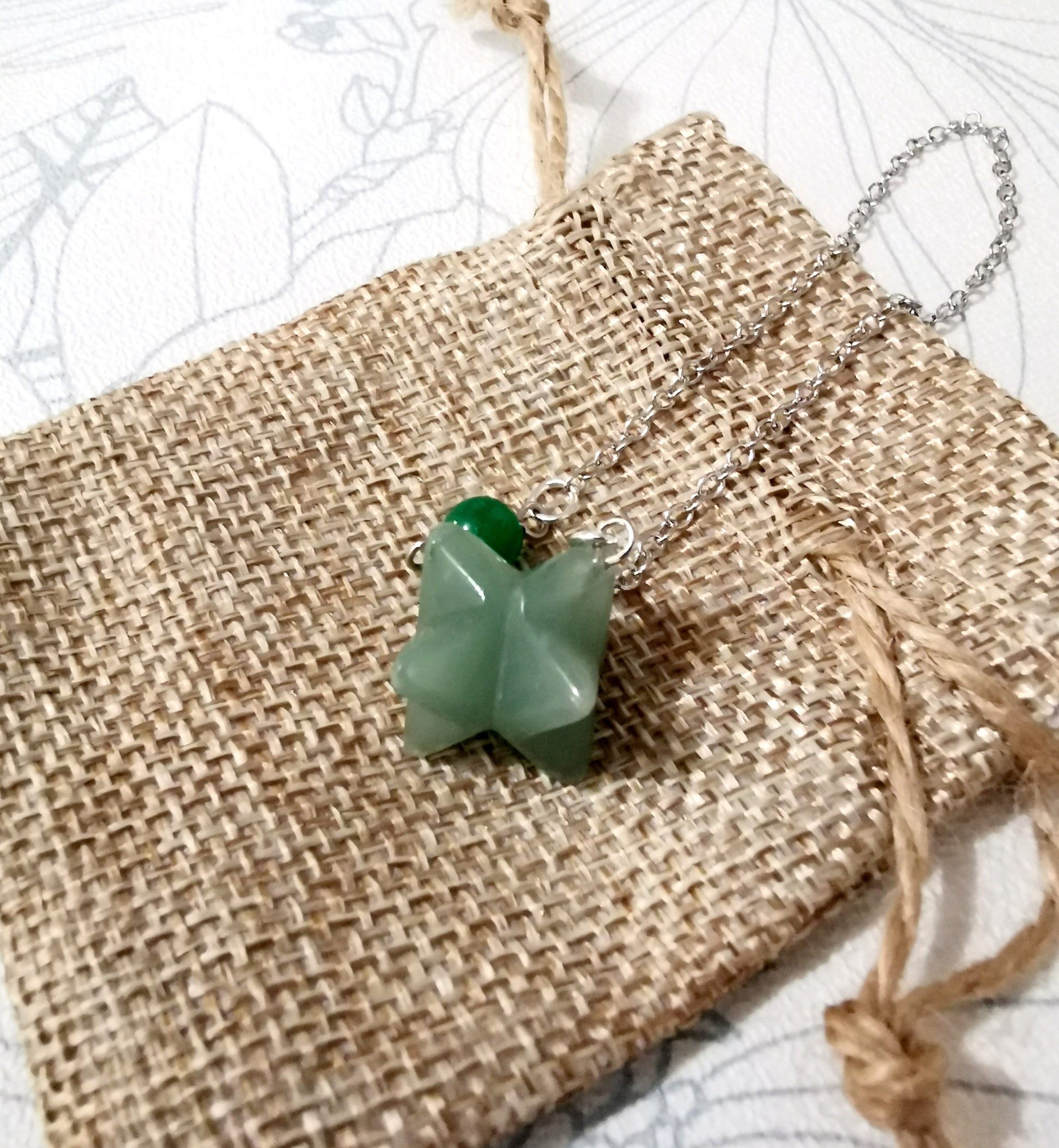 pendule aventurine verte merkaba