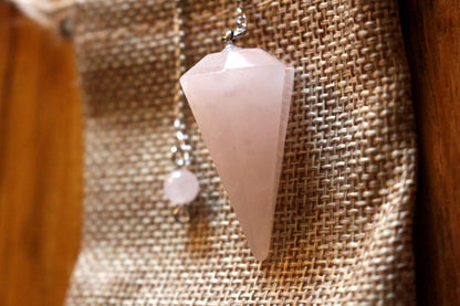 pendule divinatoire quartz rose