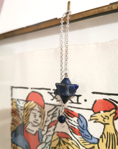 pendule lapis lazuli merkaba