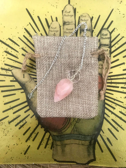 pendule quartz rose goutte