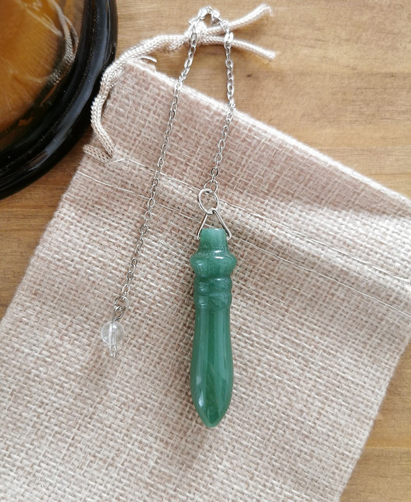 pendule-radiesthesie-egyptien-aventurine-verte-thot