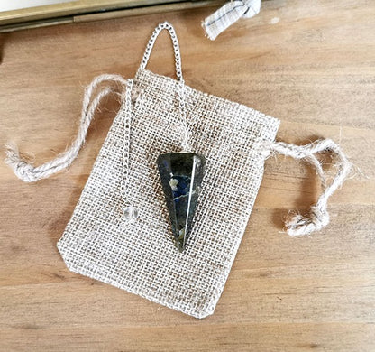 pendule-radiesthesie-labradorite-cone