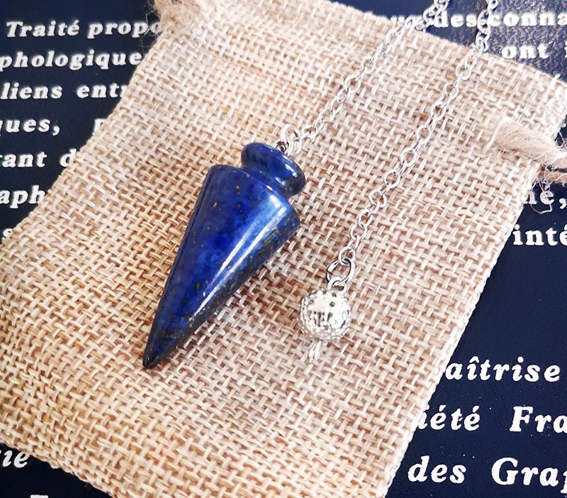 Pendule divinatoire de Radiesthésie en LAPIS LAZULI – Pendule Sephoroton en  Pierre de Lapis-Lazuli – 14 GR [Satisfait ou Remboursé] : :  Hygiène et Santé